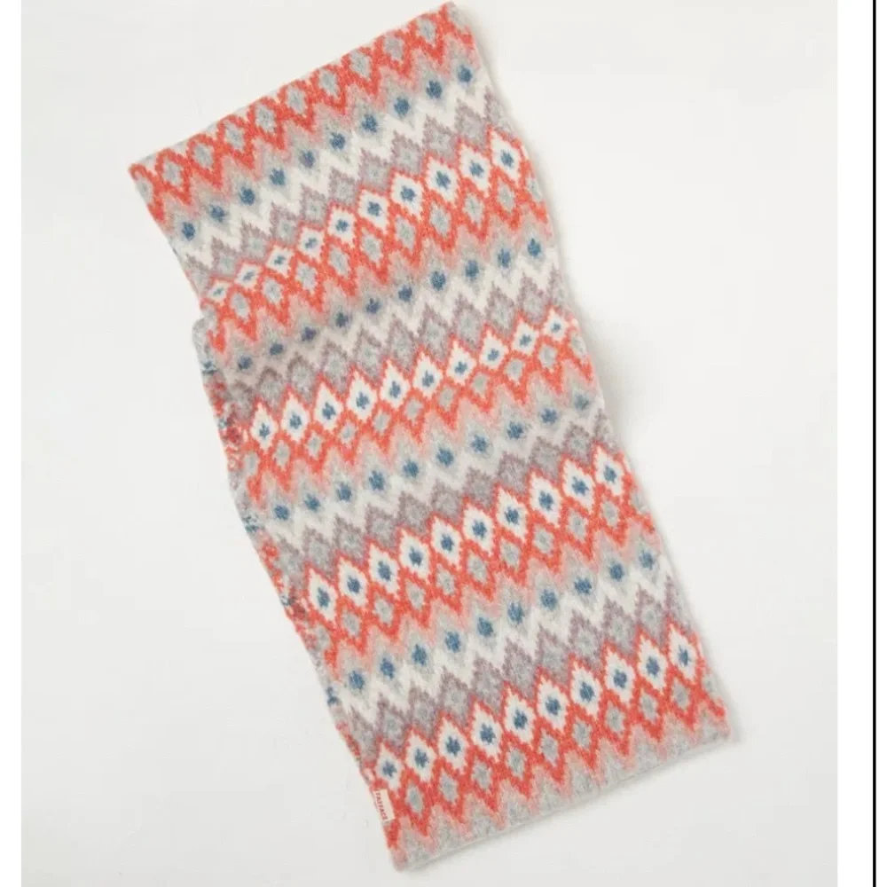 FatFace Frankie Fairisle Snood Grey Marl